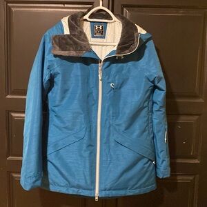 Under Armour cold gear snowcrest ski parka, XS teal